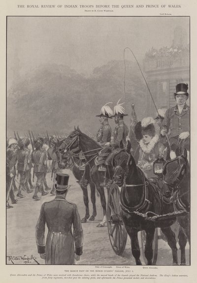 The Royal Review of Indian Troops before the Queen and Prince of Wales by Richard Caton Woodville junior